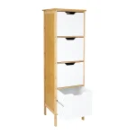 CAJONERA DE BAMBÚ Y MDF 32X32X110 CM - Imagen 3